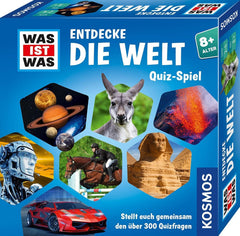 KOSMOS 687748 What's What: Entdecke die Welt, Quizspiel, über 300 Quizfragen, kooperatives Wissensspiel für Kinder & Jugendliche ab 8 Jahren, Ratespaß, Familienspiel