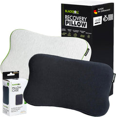 BLACKROLL® Recovery Pillow Set Jersey, pernă ortopedică pentru coloana cervicală din spumă cu memorie - Fabricat în Germania Perne ortopedice cervicale Naty Shop Pernă antracit + husă de pernă