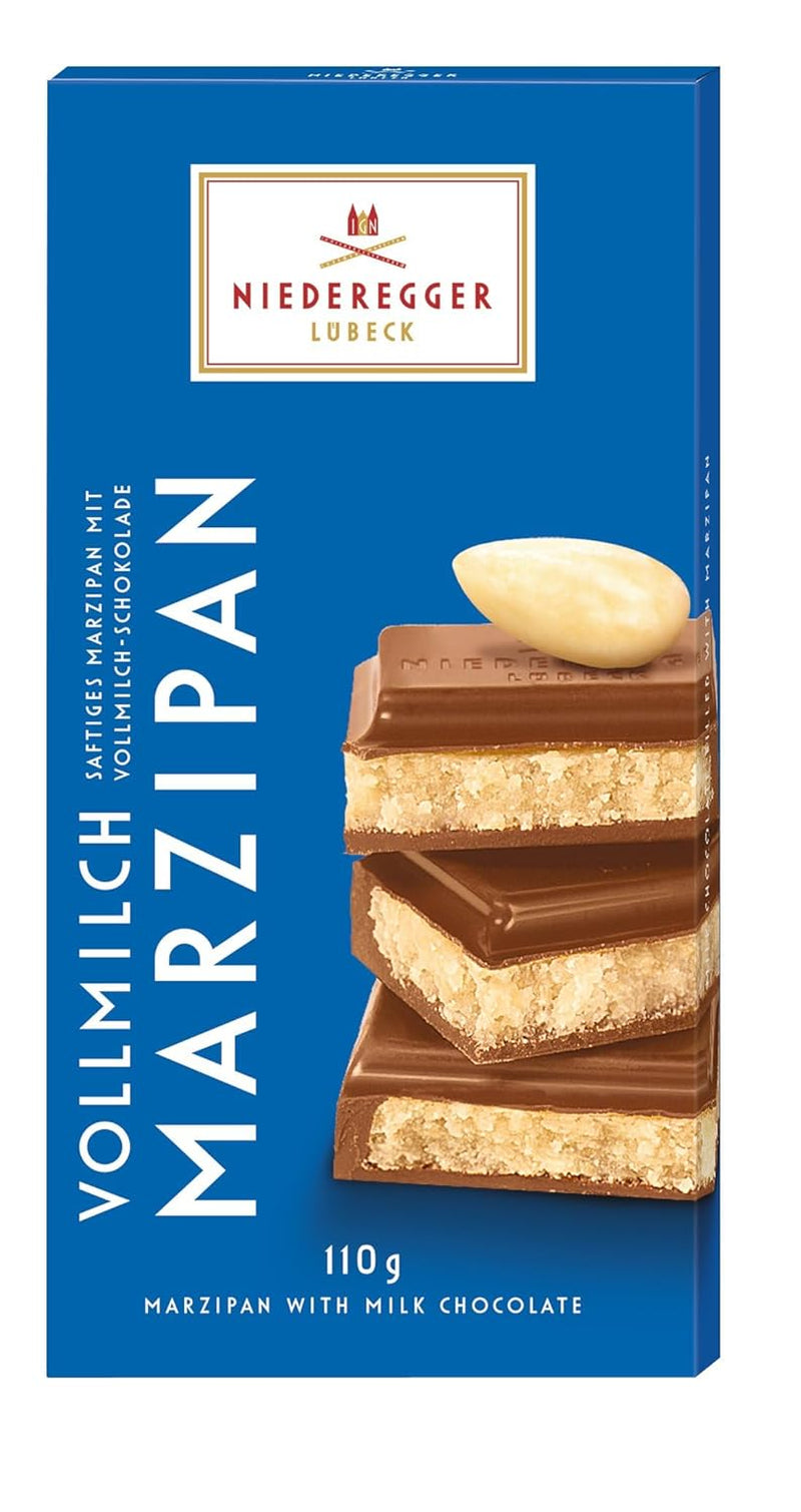 Baton de martipan Niederegger, ciocolata cu lapte, (110 g)
