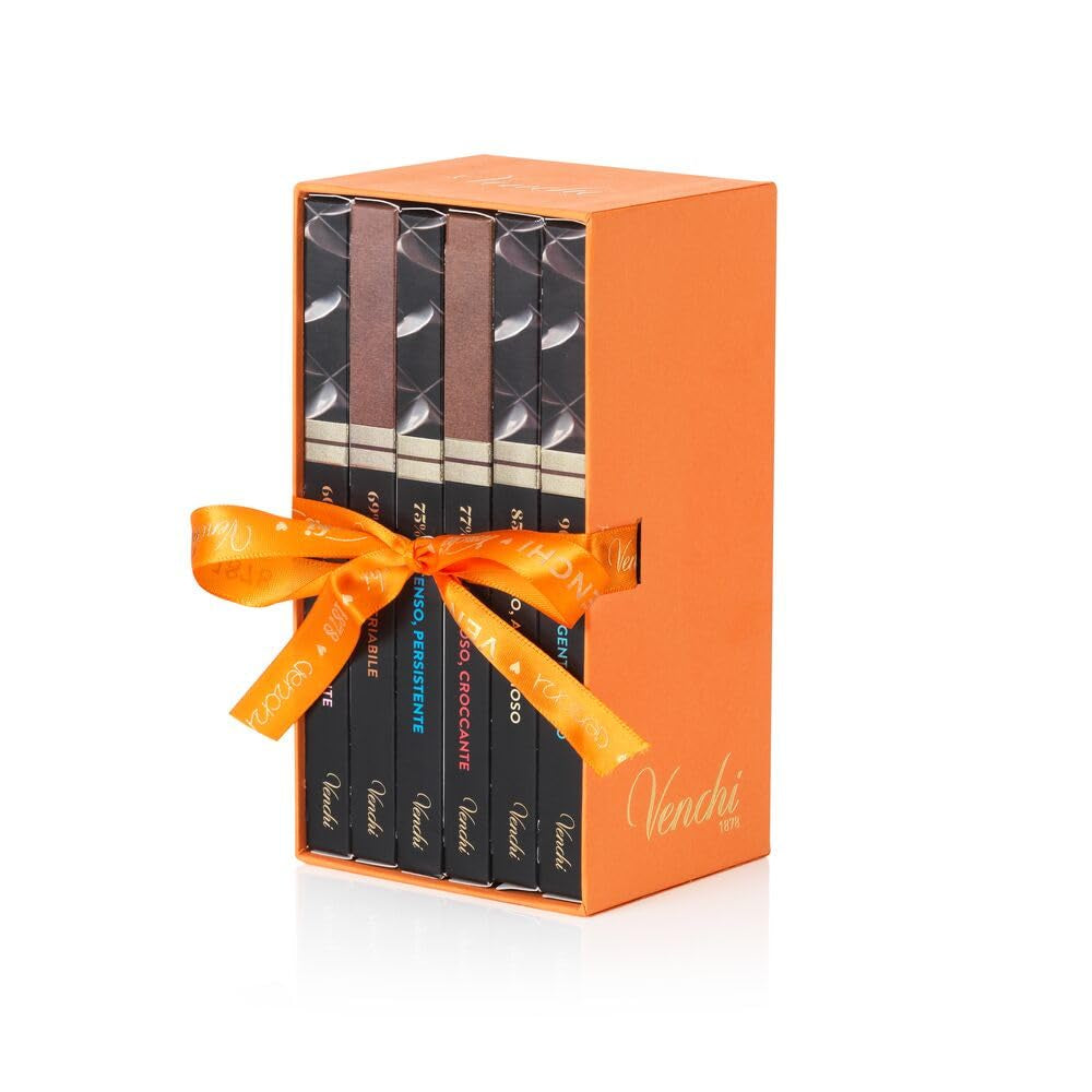 Venchi, Set mit 6 extra sortierten dunklen Schokoladentafeln, 436 Gramm Pralinen Naty Shop Standardtitel
