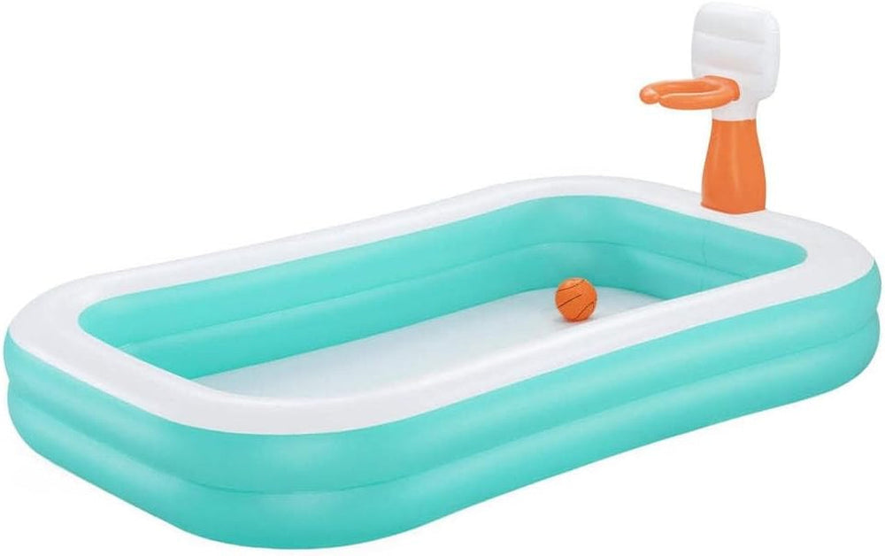 Piscină Bestway Family Dunk N' Splash cu coșuri de baschet 251 x 168 x 102 cm