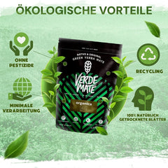 Verde Mate Green Orgánica 500 G – Yerba Mate ecologic din Brazilia – fără fum și prelucrat cu grijă 0,5 kg
