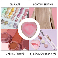 Harz Maniküre Paletten 2 Stück Nägel Zubehör Maniküre Gemalt Palette Nageldesign Nail Art Maniküre Werkzeug(Liebe)