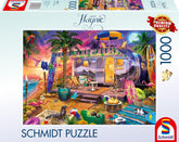 Schmidt Spiele 58573 Jeff Haynie, Mit Dem Wohnwagen Am Meer, puzzle jigsaw 1000 piese Puzzle Naty Shop Titlu implicit