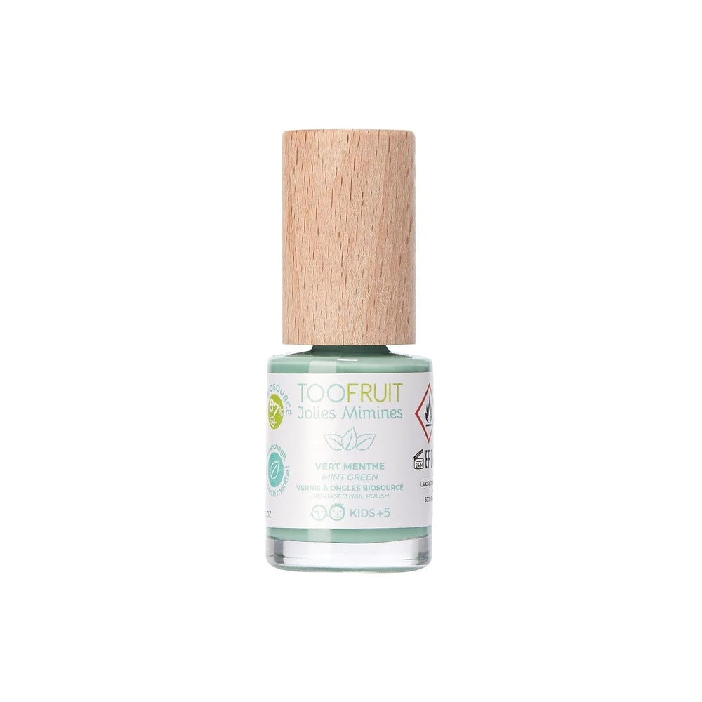TOOFRUIT Oja pentru copii cu mentă – Oja pe bază de apă, detașabilă, fără solvenți, non-toxică și sigură, 100% vegană, 10 ml