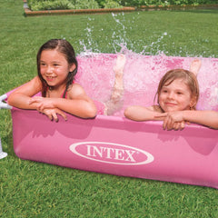 Intex 57172NP - Piscină Mini Frame Roz, Oțel și PVC, Roz, 122x122x30 cm