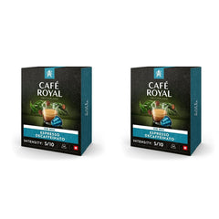 Café Royal Espresso Decaffeinato 36 Kapseln für Nespresso Kaffee Maschine - 5/10 Intensität - UTZ-zertifiziert Kaffeekapseln aus Aluminium (Packung mit 2)