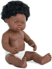 Miniland Babypuppe afrikanischer Junge 38cm-31053, Zufällig