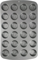 CSB111 Antihaftbeschichtete Mini-Muffinform Mit 24 Löchern Aus Karbonstahl, Edelstahl, Silver, 39.4 X 24.6 X 2.1 Cm Matrite si tavi pentru copt Naty Shop 39.4 X 24.6 X 2.1 Cm Einzeln