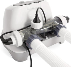 Intex 26670 – Sistem de filtrare cu apă sărată Krystal Clear, pentru pompă de filtrare 2650-12112 L/h, pentru piscine mici de până la 56800 L, plastic, alb