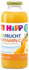 HiPP Multifruct cu vitamina C, băutură pentru bebeluși de la 6 luni (6 x 0,5l), fără zahăr adăugat, ușoară și cu conținut scăzut de aciditate, de cea mai bună calitate organică