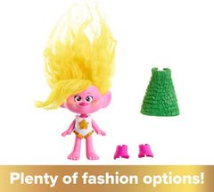 Mattel DREAMWORKS TROLLS Together Strong – Queen Poppy, Viva, Branch, Guy Diamond mit Tiny Diamond mit Plüschhaar und 5 Gelenken, für Kinder ab 3 Jahren, HNF07 Naty Shop Dolls