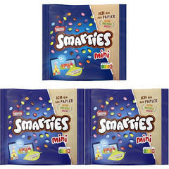 Nestlé SMARTIES Mini, linte mică cu ciocolată cu lapte, ambalată individual, pachet de 3 (1 x 187g)