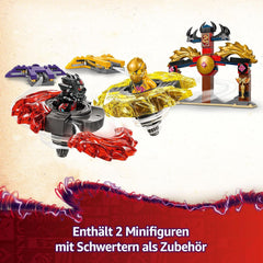 LEGO NINJAGO Drachen-Spinjitzu Battle Pack mit 2 Minifiguren - Ninja Spielzeug mit Spinner für Jungen und Mädchen ab 6 Jahren - Geschenkidee für Fans der TV-Serie Aufstieg der Drachen 71826