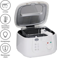 Alpina Fritteuse 2,5 l DF-165, 1800 W – einstellbare Temperatur bis zu 190 °C. Haushaltsgeräte Naty Shop