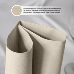 Pachet de 300 de șervețele de hârtie pentru cocktail, 100% reciclabile și biodegradabile, suport pentru șervețele de masă din oțel inoxidabil, șervețele ecologice, 10 X 10 cm, pliate.