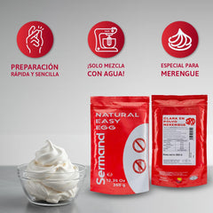 Eiweißpulver für Baiser (350 g) | Pasteurisiertes Eiklar | Getrocknetes Eiweiß | Laktosefrei Glutenfrei | In wiederverschließbarem Zip-Beutel