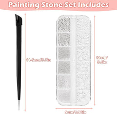 2 Boxen Nail Art Strasssteine, Mit Pinzette Nägel Flatback Perlen Nail Charms Mit Kristallen Nagelzubehör Diamanten Edelstahl-Perlen Für Nagelschmuck