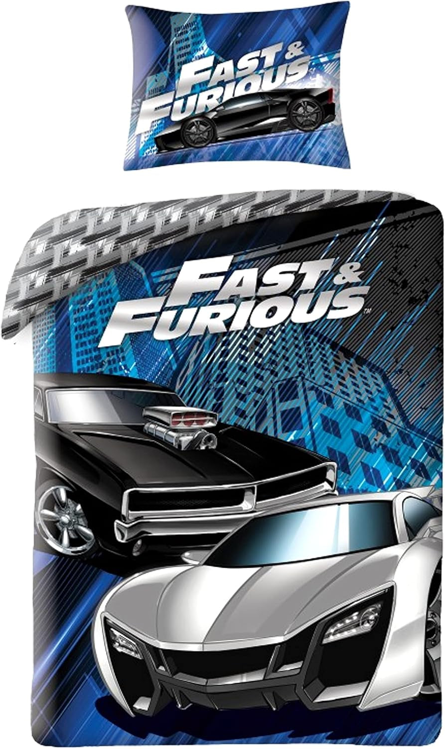 Kinderbettwäsche, Filme und Cartoons, wendbar, Baumwolle Bettwäsche – Kinder Naty Shop Fast And Furious