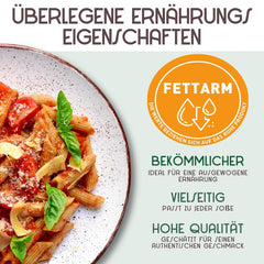 Bio-Tortiglioni-Nudeln Nr. 89 – 500 g Fettarme Weizennudeln – Geringer Fettgehalt – Ballaststoff- und Proteinquelle