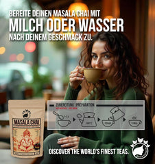 Nananatura'S MASALA CHAI TEE 100G | Perfect pentru ceai chai, chai latte cu lapte sau chai rece | 100% natural | Ceai negru delicios cu condimente indiene aromate | Încălzitor și energizant