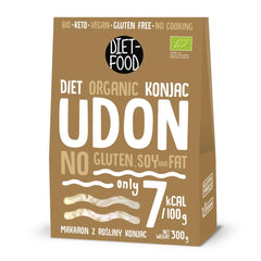 Udon Shirataki Konjac Nudeln Bio 385g – Kalorienarm, glutenfrei, vegan – aus Konjakwurzel, reich an Ballaststoffen DIÄT-FOOD