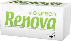 Renova - Șervețele Renovagreen, 200 șervețele, hârtie reciclată, etichetă ecologică europeană, dimensiune standard