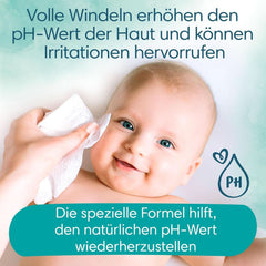 Pampers Harmonie Aqua Feuchttücher, Feuchttücher, die dabei helfen, den natürlichen pH-Wert der Haut wiederherzustellen, leichte Lotion mit 99 % Wasser Baby-Feuchttücher Naty Shop