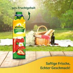 Pfanner Erdbeer-Fruchtnektar (8 x 1 Liter) – 30 % Fruchtanteil – Erdbeergetränk Naty Shop