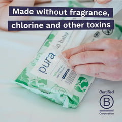 Umweltfreundliche Babytücher, 99 % Wasser, plastikfrei, biologisch abbaubar, empfindliche Ekzem-Feuchttücher für Neugeborene, Naty Shop