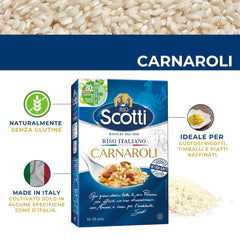 - Carnaroli – Extrafeiner Reis für Risotto, Reis aus Italien, fertig in 16 Minuten – 1 kg