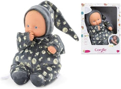 Corolle 9000020120 - Mon Doudou Babipouce Glow in The Dark, leuchtet im Dunkeln, extra weiche Schmusepuppe mit Vanilleduft, waschbar, 28cm, Behält den Daumen im Mund