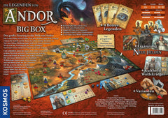 Kosmos 683122 Legends of Andor – Big Box, Basisspiel (Kennerspiel des Jahres 2013) und zusätzliche Erweiterungen, Fantasy-Klassiker, kooperatives Fantasy-Brettspiel, ab 10 Jahren