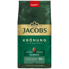 Jacobs Krönung Aroma Beans Classic, voller Geschmack, Nüsse, Zitrusnoten, Arabica- und Robusta-Bohnen, Intensität 6/10, ideal für klassischen Kaffee Naty Shop Coffee 500 Gramm Krönung