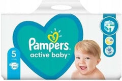 Pampers Windeln Größe 5 (11-16 kg), Active Baby Windeln, 110 Stück, Schutz vor Auslaufen den ganzen Tag Mutter und Baby Naty Shop