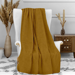 Pătură Soleil D'Ocre, 180 X 220 Cm, Cocooning, galben muștar Paturi si Cuverturi Besuche den Soleil d'ocre-Store