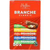 Batoane de ciocolată cu lapte Branches, pachet de 50 - Batoane de ciocolată cu lapte cu umplutură de cremă de alune - Ciocolată elvețiană - Pachet vrac de 50 de batoane ambalate individual (23g fiecare) / 1150g