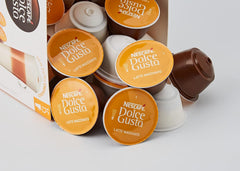 Latte Macchiato Vorratsbox 90 Kaffeekapseln (Aromatischer Espresso, 3-Schichten -Köstlichkeit aus feinem Milchschaum & Cappuccino, 48 Kaffeekapseln
