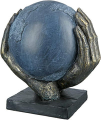 Casablanca design modern GILDE Deco Sculptură Figura Salvați lumea - Glob în mâini - Înălțime 19 cm Statuete si sculpturi Naty Shop