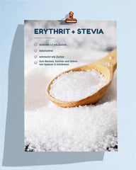 NO SUGAR SUGAR 400 G Erythrit + Stevia Vegan, 100% Zucker- & kalorienfreier Zuckerersatz, Zahnfreundlich 1:1 Süße Gegenüber Zucker, Gesunde Alternative Ohne Eigengeschmack Zum Kochen, Backen, Süßen Sweeteners Naty Shop