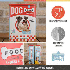 Nostalgic-Art Retro cutie de depozitare XL, 4 l, Hrană pentru câini - idee cadou pentru proprietarii de câini, cutie de depozitare pentru alimente uscate, design vintage Cutii depozitare alimente Naty Shop
