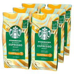 STARBUCKS Blonde Espresso Roast, Light Roast, ganze Kaffeebohnen 200 g (6er-Pack) Coffee Naty Shop Standardtitel