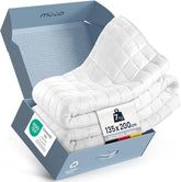 7 kg Therapiedecke I 135X200Cm I Für erholsamen Schlaf I Hochwertige Gewichtsdecke aus atmungsaktiver Baumwolle I Stressabbauend und therapeutisch - Inklusive Packbox mit Tragegriff Betten und Decken Besuche den müüd-Store 135 X 200 Cm 7,0 Kilogramm