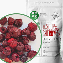 Cireșe liofilizate | Cireșe acre uscate | Fructe liofilizate | Fructe uscate liofilizate | Fructe liofilizate Cireșe uscate | Fur Smoothie Fructe liofilizate (90g) Produse deshidratate Naty Shop 90 G (1 pachet)