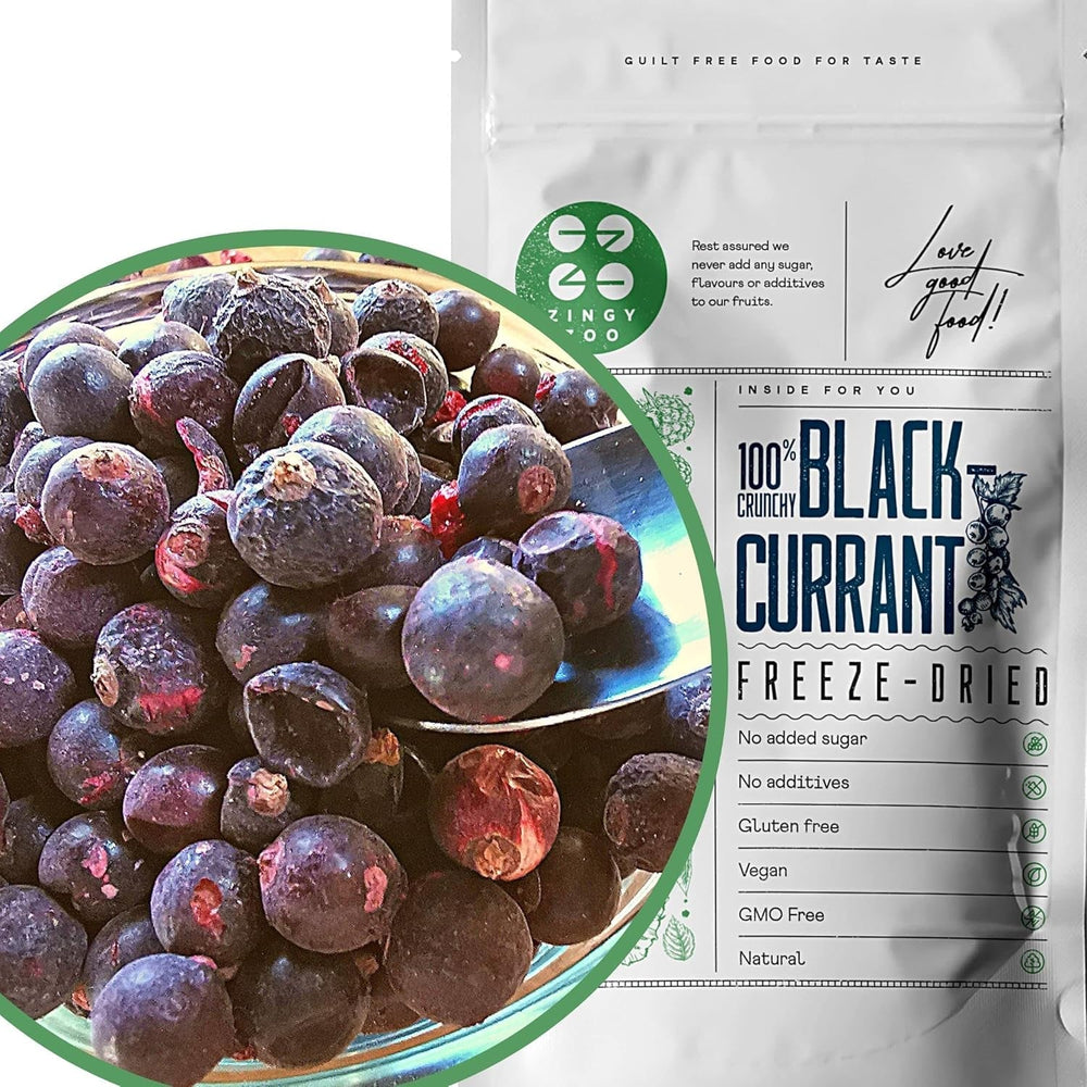 Coacăze negre liofilizate | Coacăze uscate 100% naturale | Fără zahăr adăugat Dulciuri liofilizate sănătoase | Fructe liofilizate Fructe liofilizate Produse deshidratate Naty Shop Titlu implicit