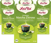 Yogi Tea - Ceai verde Matcha cu lămâie, ceai ayurvedic verde din plante organice, amestec de ceai verde, Matcha, lemongrass și lămâie verde, Yogi Tea pachet de 6, 6X17 pliculețe (102 pliculețe de ceai în total)
