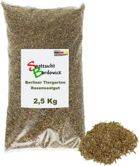 Rasen Berliner Tiergarten Grassamen Rasensamen Rasensaat Gras 2,5Kg - Eleganter Zierrasen - Qualität Zum Fairen Preis !