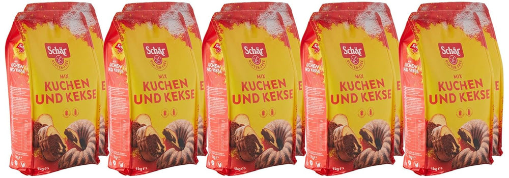 Mix C - Kuchen & Kekse Backmischung Glutenfrei 1Kg, 10Er Pack Mischung zum Backen und Kochen Naty Shop Standardtitel
