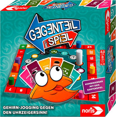 Noris 606062080 - Gegenteil Spiel (Brettspiel ab 10 Jahren) - kombinierbar mit dem Kartenspiel - verrücktes Konzentrationsspiel für Kinder und Erwachsene für 3-6 Spieler