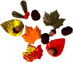 Set mit 12 essbaren Dekorationen, Herbst